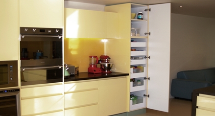 Clever Kitchen storage designed by Compass Kitchens